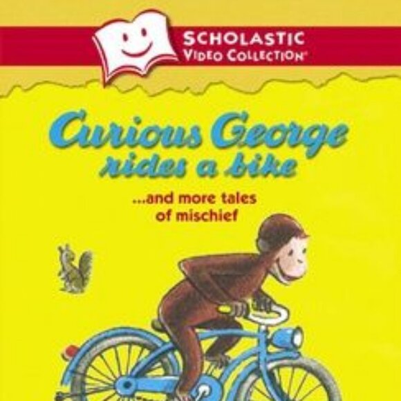 Curious George Rides A Bike DVD Classic Animated Stories Ages 4-9 Scholastic - Picture 1 of 4